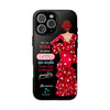 Funda de teléfono personalizable  - Modelo Macarena con frase  Para iPhone, Samsung Y Google Pixel