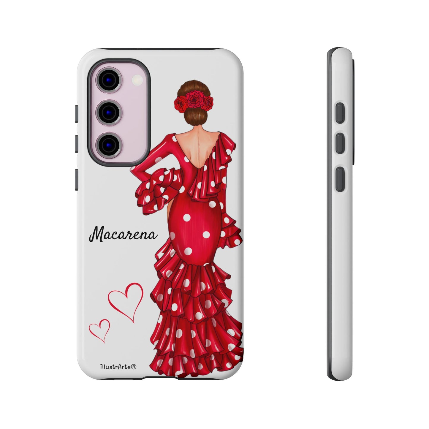 Funda de teléfono personalizada Macarena Blanco – para iPhone, Samsung, Pixel