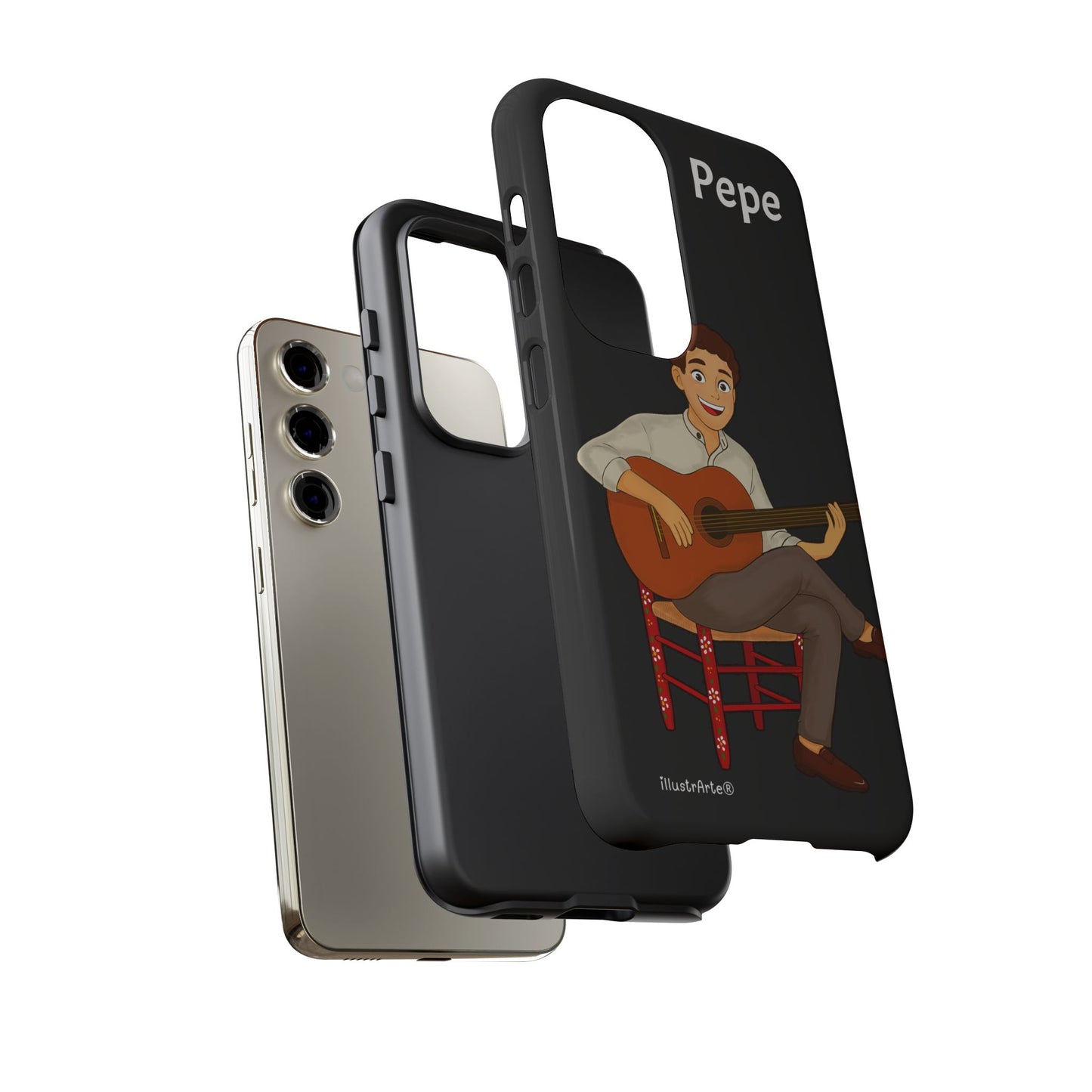 Funda de teléfono personalizada Pepe guitarrista – para iPhone, Samsung, Pixel