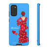 Funda de teléfono personalizable Macarena azul – para iPhone, Samsung, Pixel