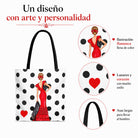 Bolsa tote Málaga flamenca Manuela rojo con lunares 3