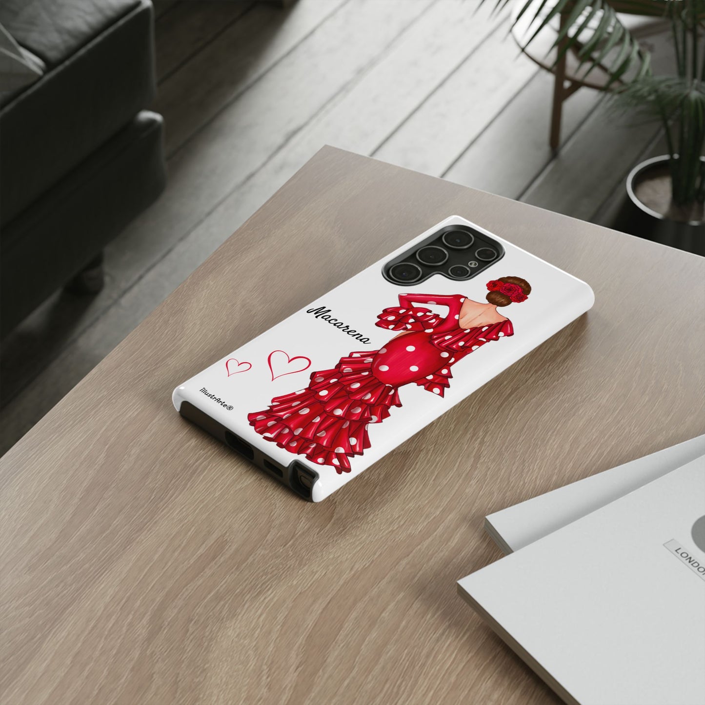 Funda de teléfono personalizada Macarena Blanco – para iPhone, Samsung, Pixel