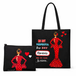 Málaga bag + Granada wash bag pack – María Rojo Slogan + Plain – MAIN