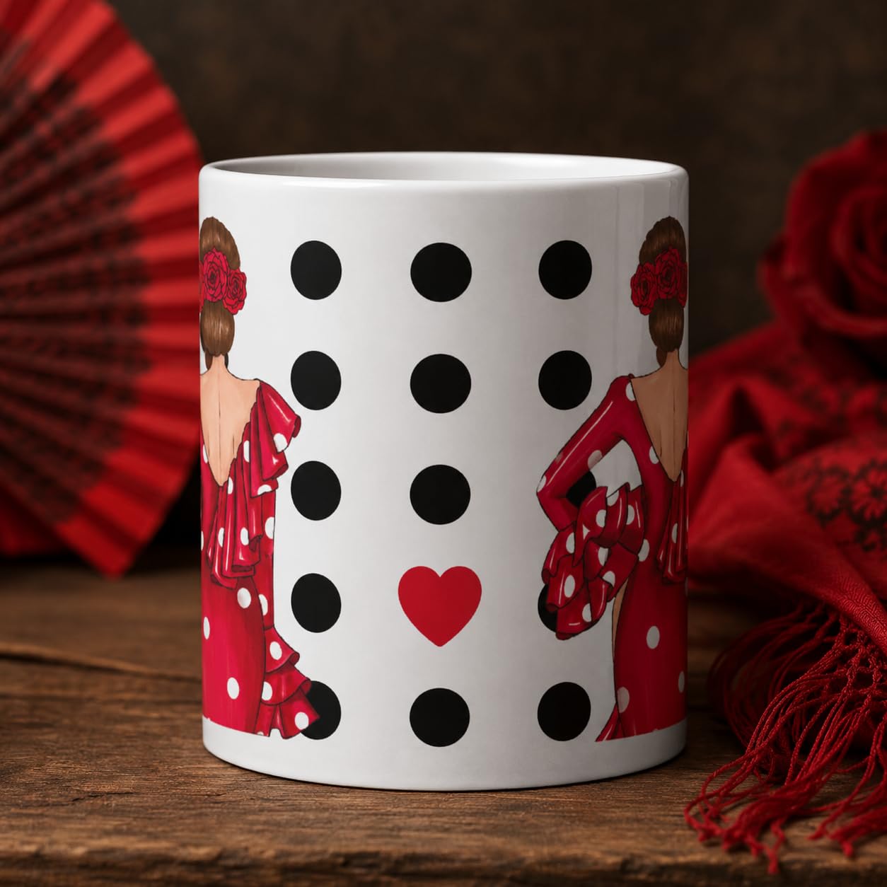Taza flamenca illustrArte – Macarena – vista 7