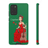 Funda de teléfono personalizable Cayetana fondo verde – para iPhone, Samsung, Pixel