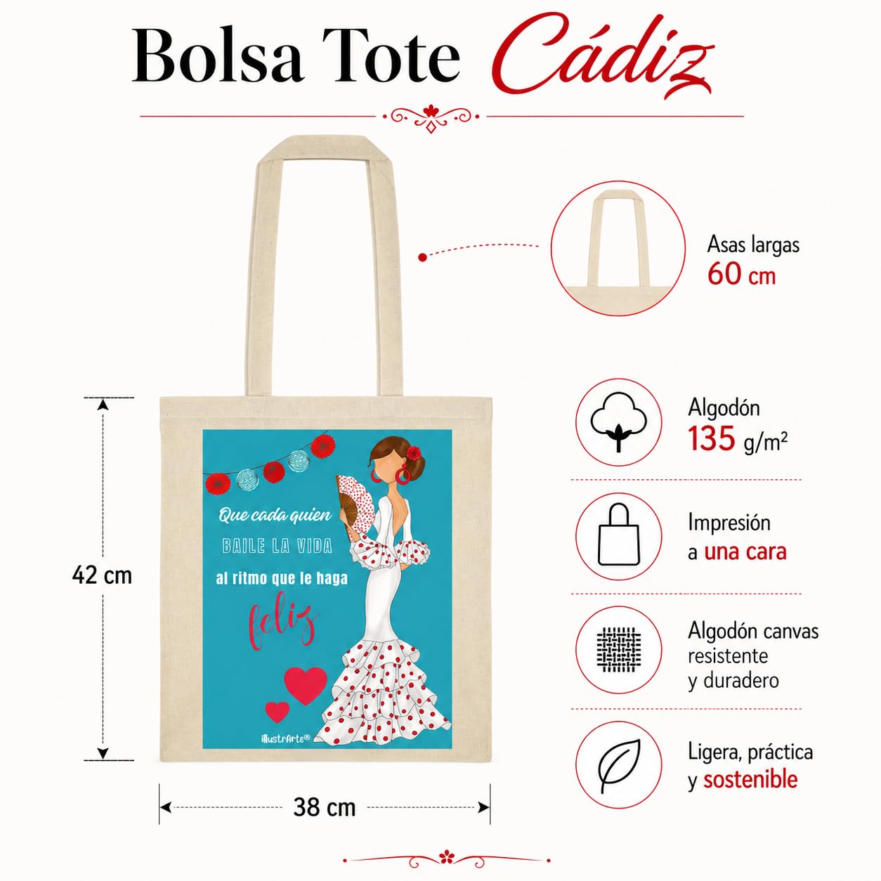 Bolsa tote Cádiz flamenca Pepa Feliz 5