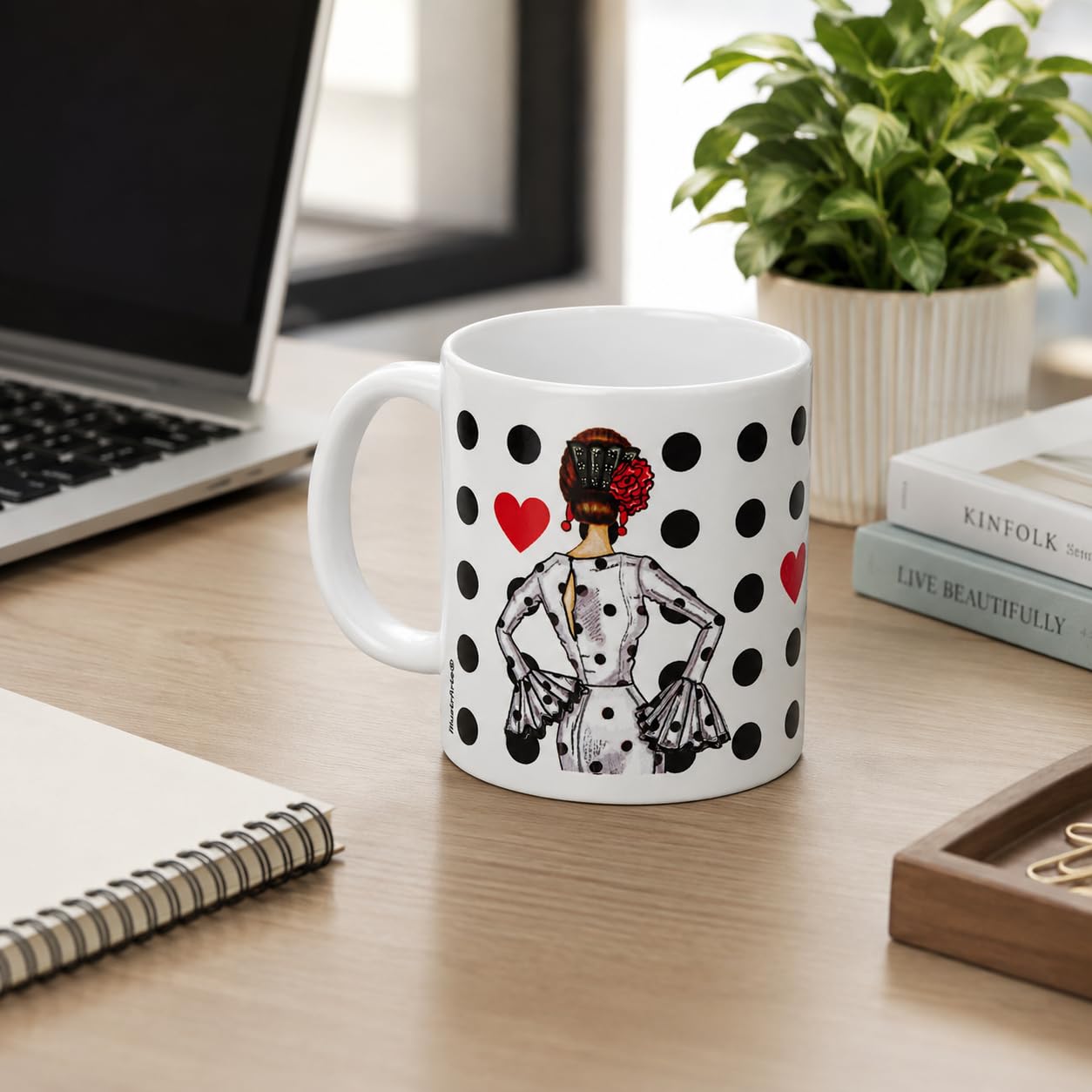 Taza flamenca illustrArte – María Blanco – vista 5