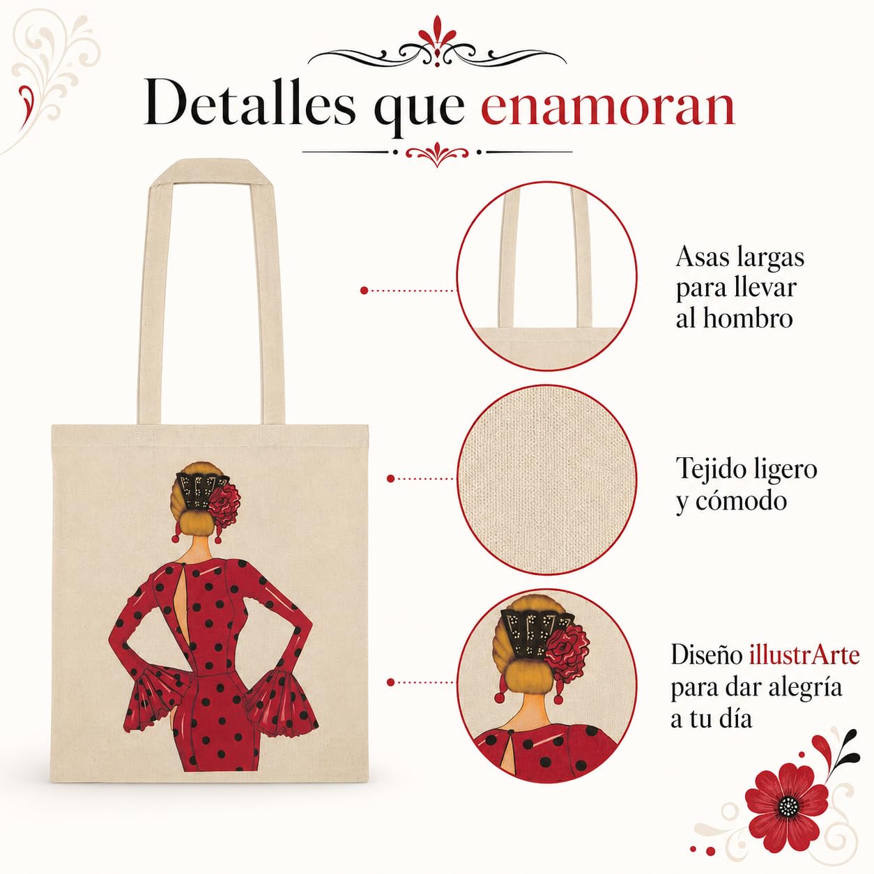 Bolsa tote Cádiz flamenca María Rojo 3