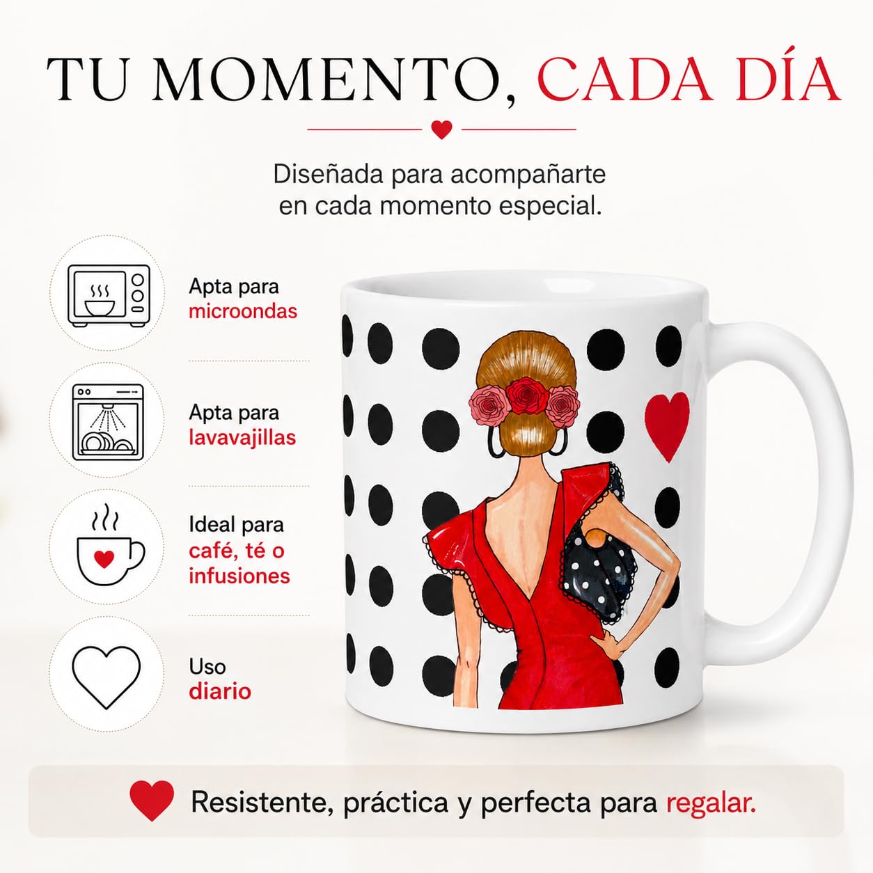 Taza flamenca illustrArte – Manuela – vista 6