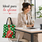 Bolsa tote Málaga flamenca Lucía verde con lunares 6