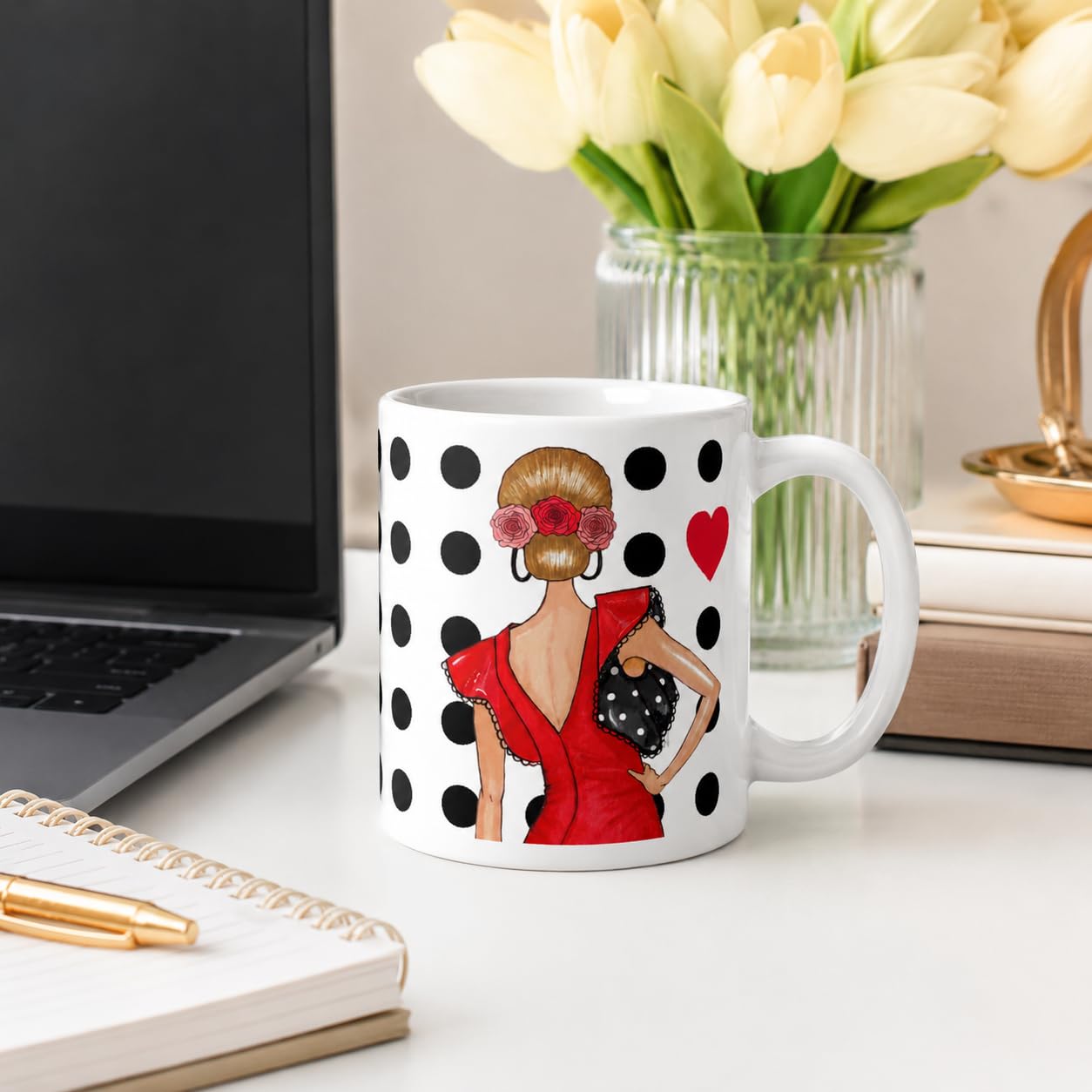 Taza flamenca illustrArte – Manuela – vista 5