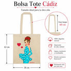 Bolsa tote Cádiz flamenca Paquita turquesa 7