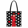 Bolsa tote Málaga flamenca Macarena negro con lunares 1