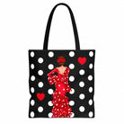 Bolsa tote Málaga flamenca Macarena negro con lunares 1