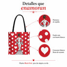 Bolsa tote Málaga flamenca María Blanco fondo rojo 5