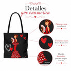 Bolsa tote Málaga flamenca Pepa con corazones 5