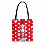 Bolsa tote Málaga flamenca María Blanco fondo rojo 1