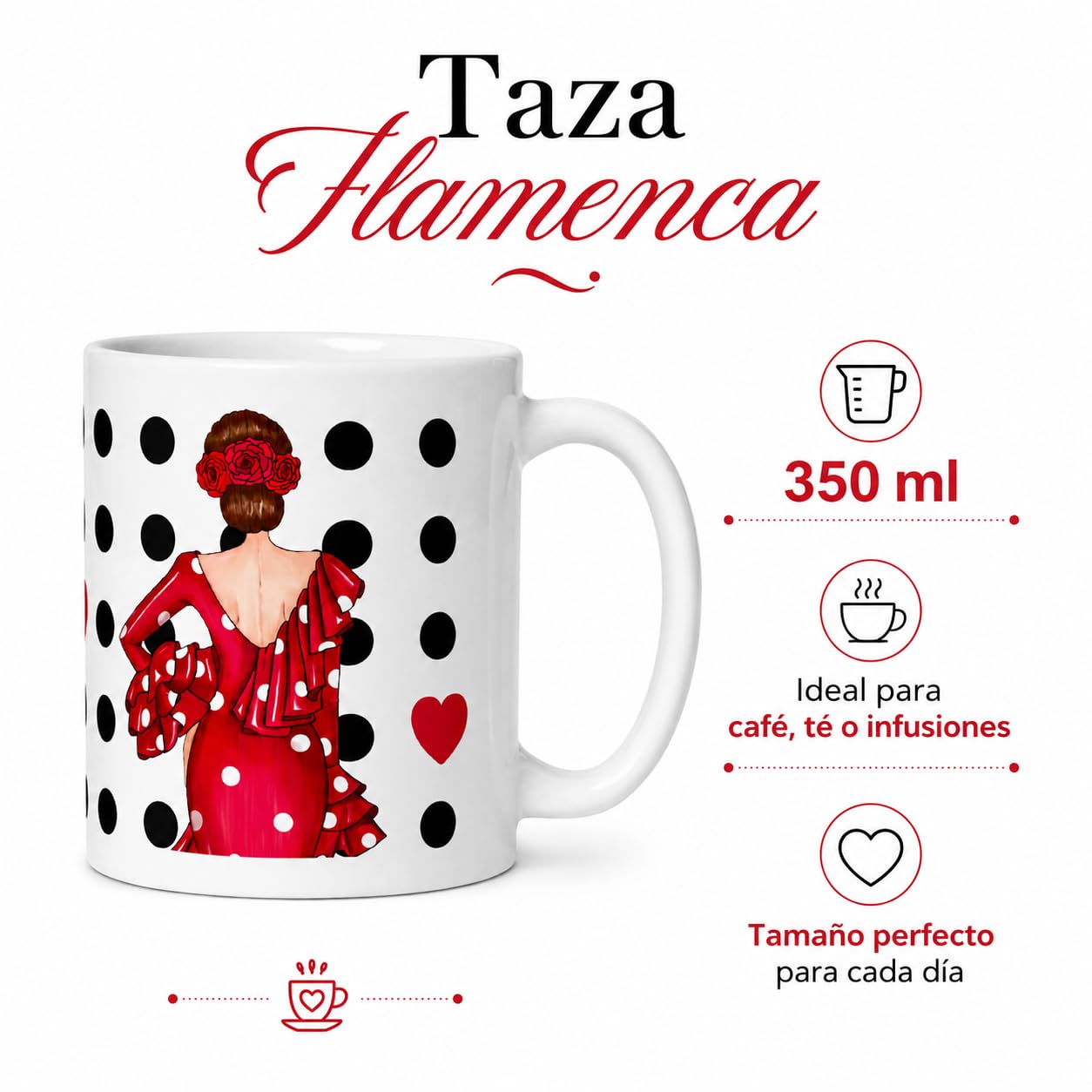 Taza flamenca illustrArte – Macarena – vista 5