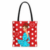 Bolsa tote Málaga flamenca Paquita rojo con lunares 1