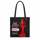 Bolsa tote Málaga flamenca María Rojo con frase 1