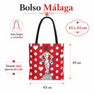 Bolsa tote Málaga flamenca María Blanco fondo rojo 7