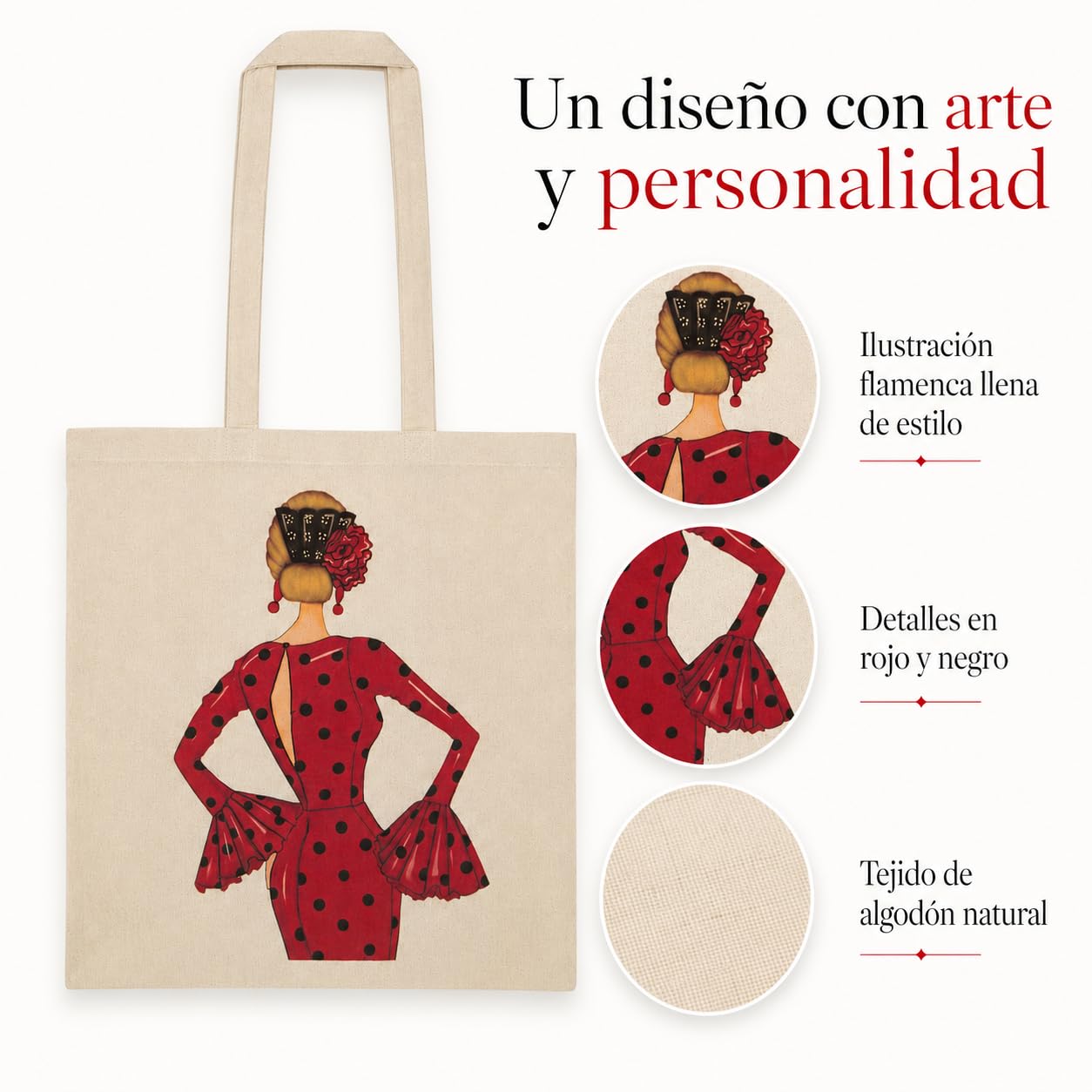 Bolsa tote Cádiz flamenca María Rojo 9
