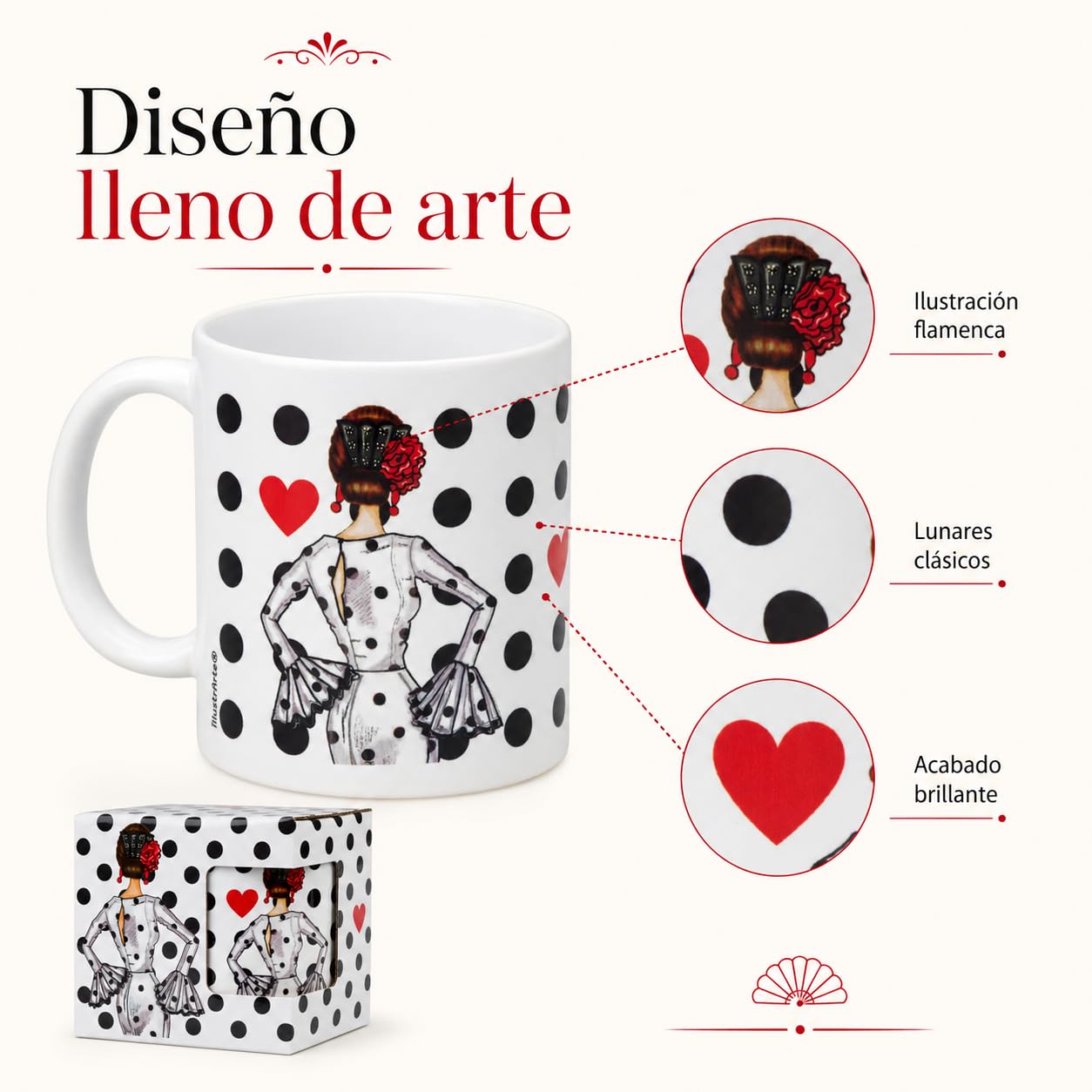 Taza flamenca illustrArte – María Blanco – vista 4