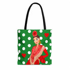 Bolsa tote Málaga flamenca Lucía verde con lunares 1