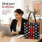 Bolsa tote Málaga flamenca María Rojo con lunares 4