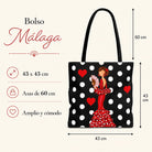 Bolsa tote Málaga flamenca Pepa con lunares 2