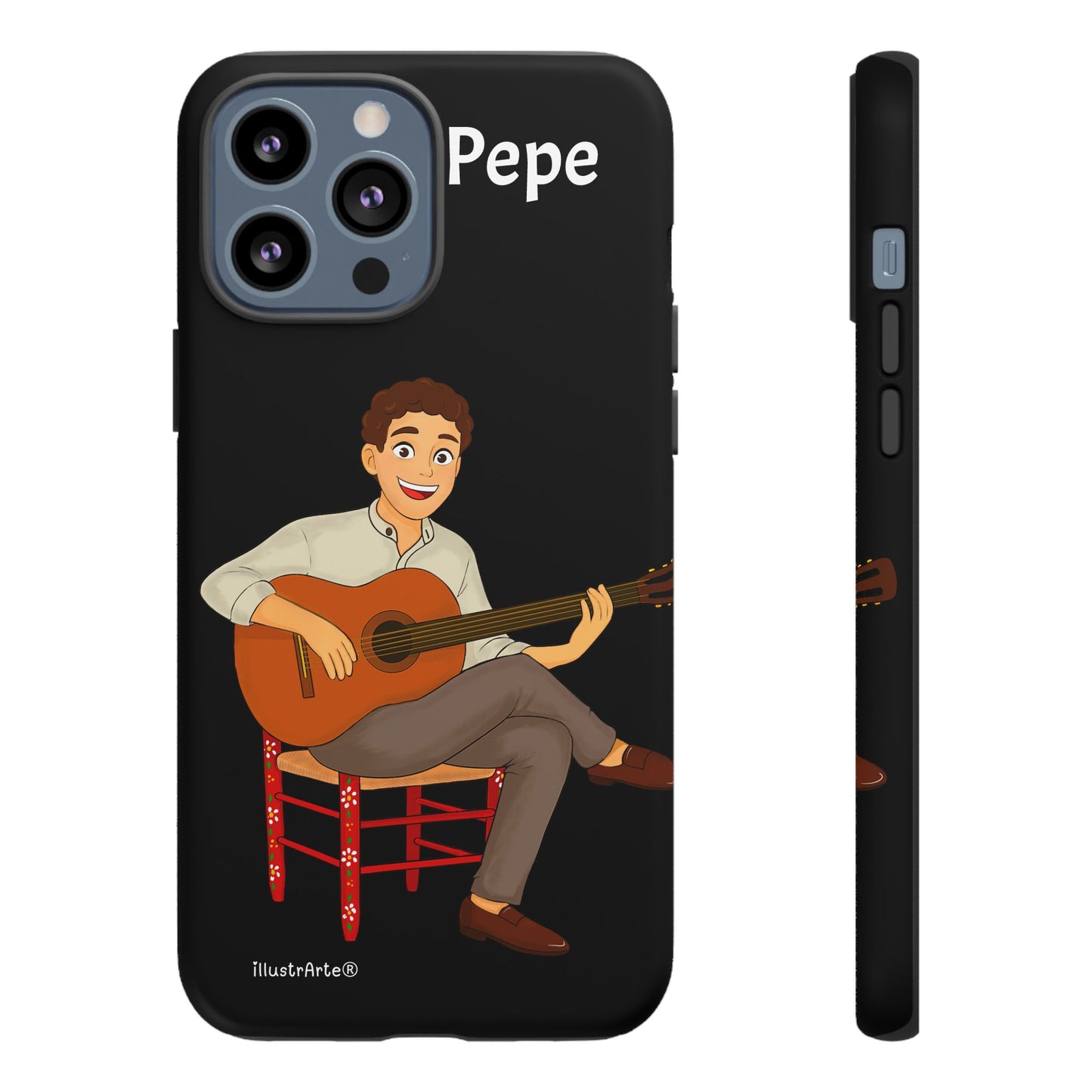 Funda de teléfono personalizada Pepe guitarrista – para iPhone, Samsung, Pixel