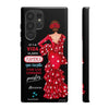 Funda de teléfono personalizable  - Modelo Macarena con frase  Para iPhone, Samsung Y Google Pixel