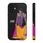 Personalised phone case bullfighter José for iPhone 12, matte finish – illustrArte