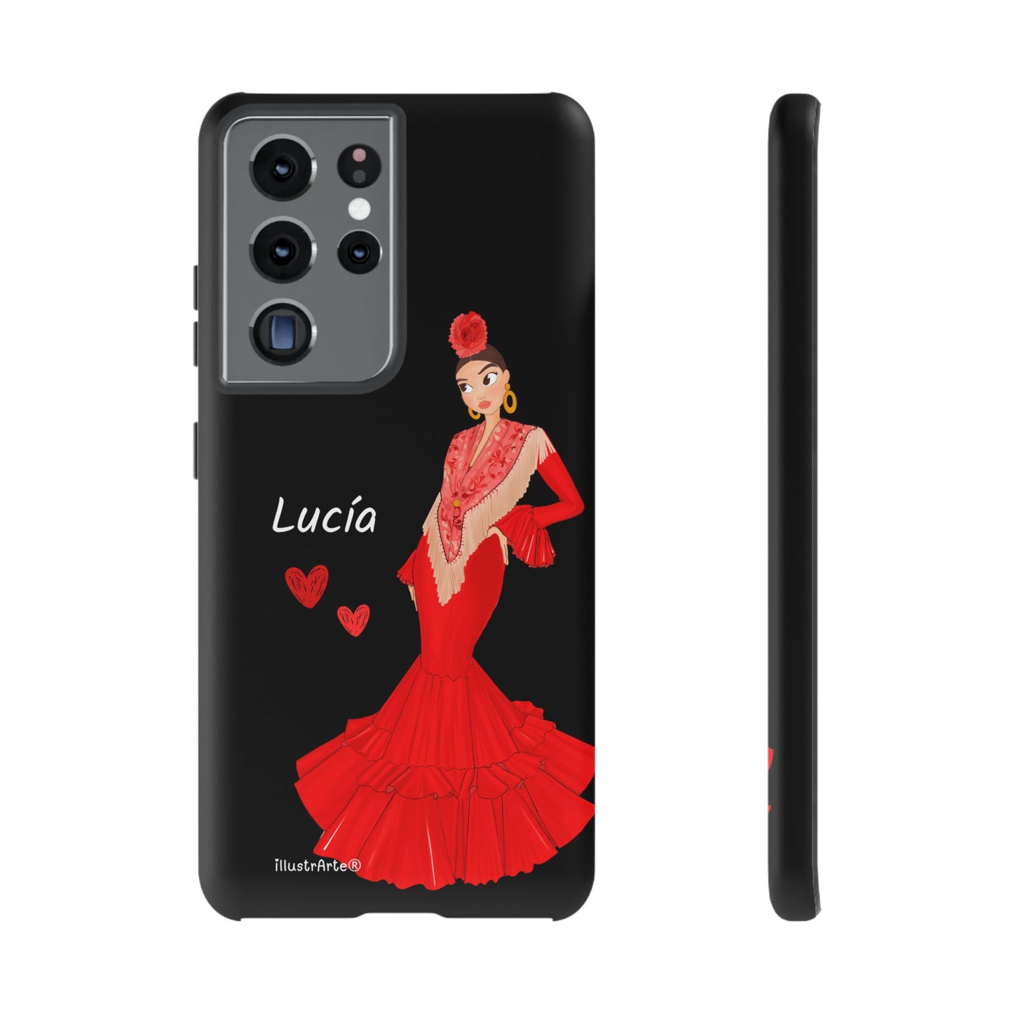 Funda de teléfono personalizable con nombre/bandera/Virgen - Modelo Lucía  Para iPhone, Samsung Y Google Pixel