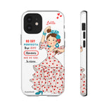 Personalised phone case flamenco dancer Lolita, with quote for iPhone 12 Mini, gloss finish – illustrArte