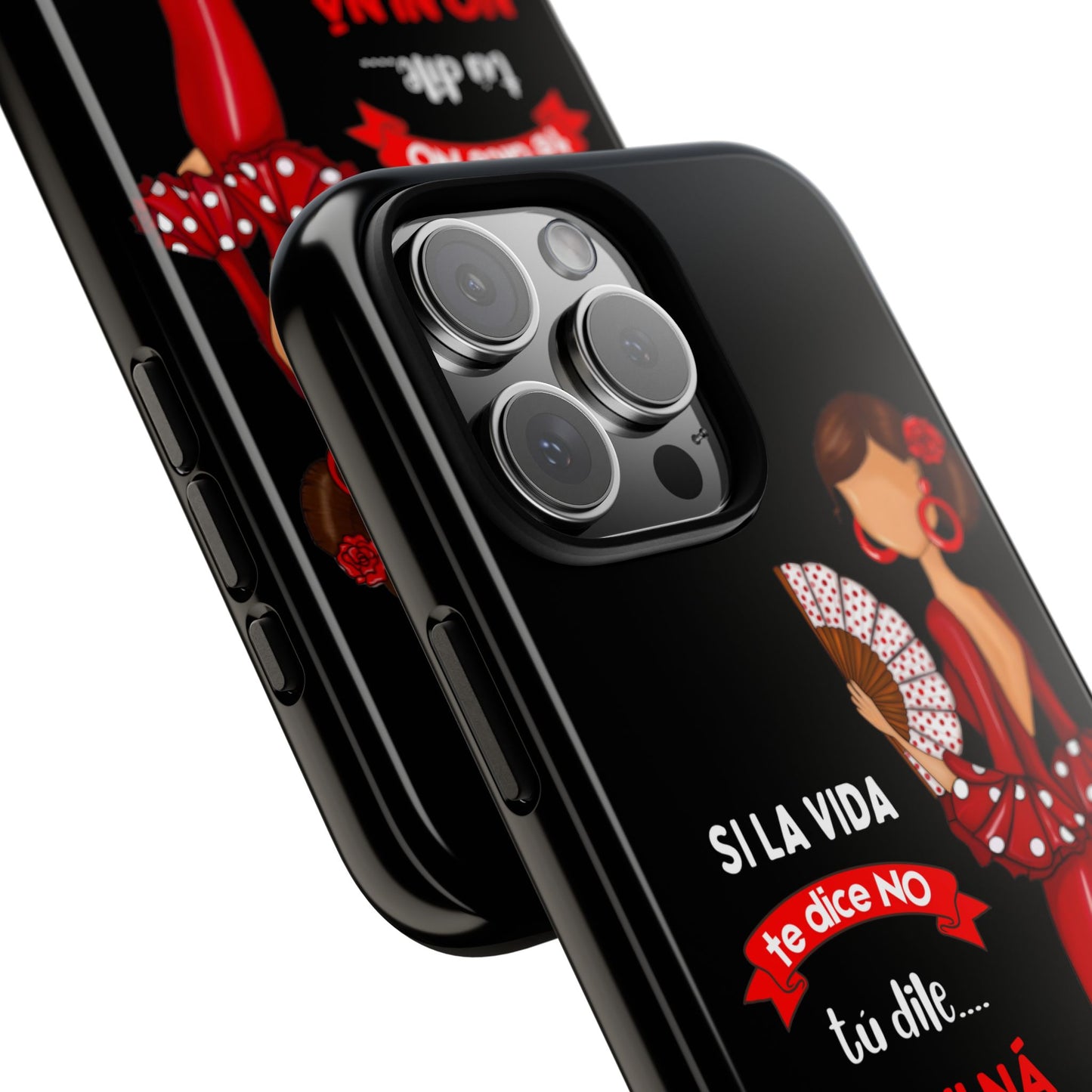 Funda de teléfono personalizable  - Modelo Pepa con frase Para iPhone, Samsung