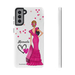 Personalised phone case flamenco dancer Manuela for Samsung Galaxy S21 Plus, gloss finish – illustrArte