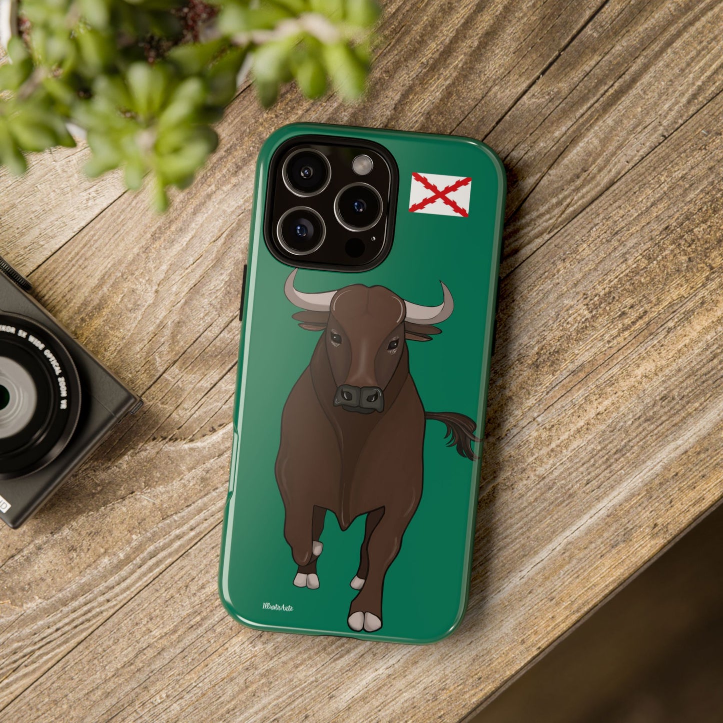 Funda de teléfono personalizable con nombre/bandera/Virgen - Modelo toro Manuel Para iPhone, Samsung Y Google Pixel