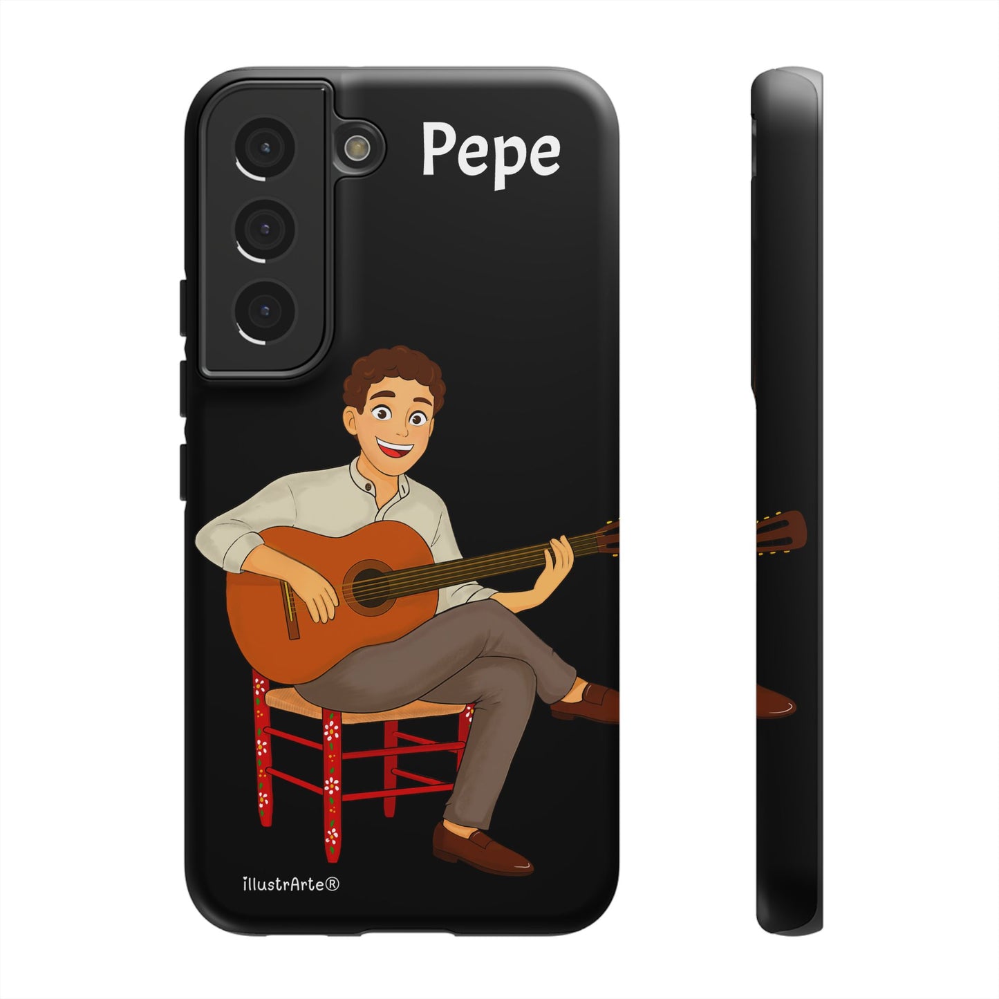 Funda de teléfono personalizada Pepe guitarrista – para iPhone, Samsung, Pixel