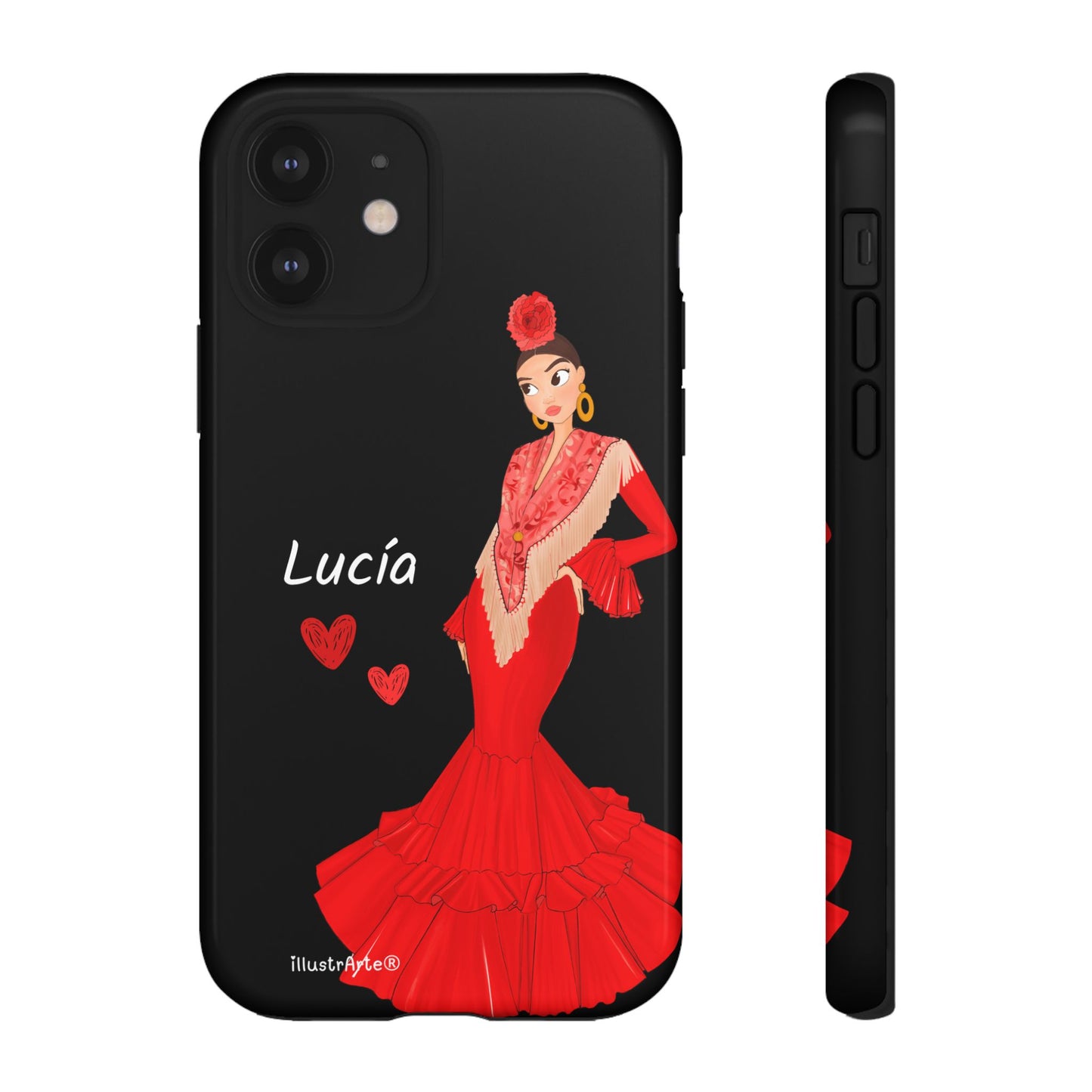 Funda de teléfono personalizable con nombre/bandera/Virgen - Modelo Lucía  Para iPhone, Samsung Y Google Pixel