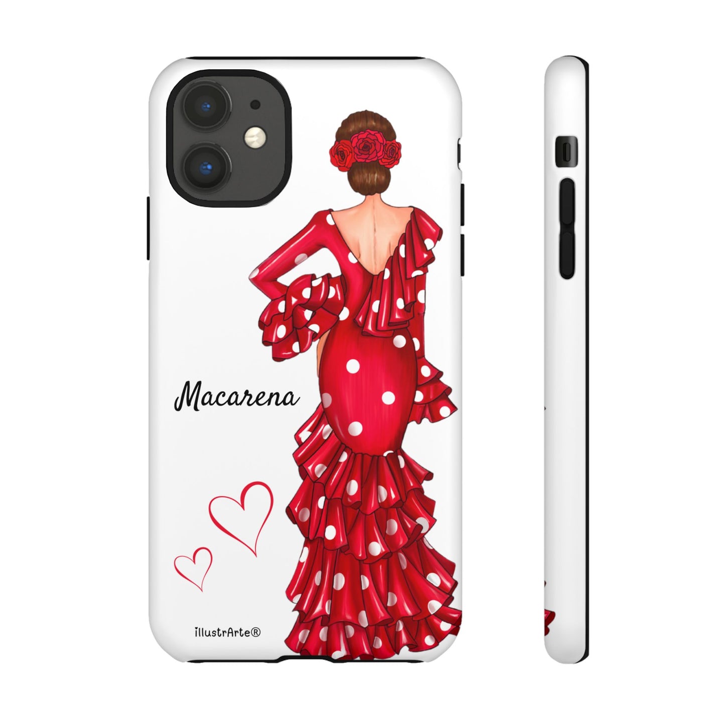 Funda de teléfono personalizada Macarena Blanco – para iPhone, Samsung, Pixel