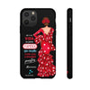 Funda de teléfono personalizable  - Modelo Macarena con frase  Para iPhone, Samsung Y Google Pixel