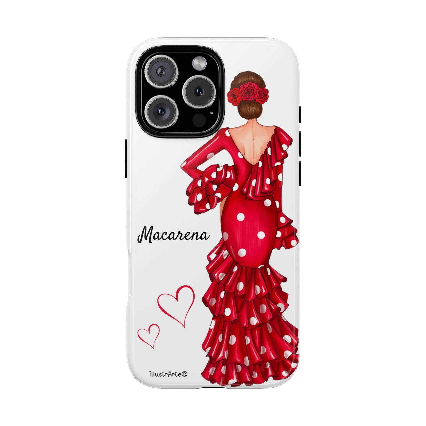 Funda de teléfono personalizada Macarena Blanco – para iPhone, Samsung, Pixel
