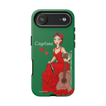 Funda de móvil personalizable Flamenca Cayetana Fondo Verde para iPhone 17 Air, acabado mate – illustrArte