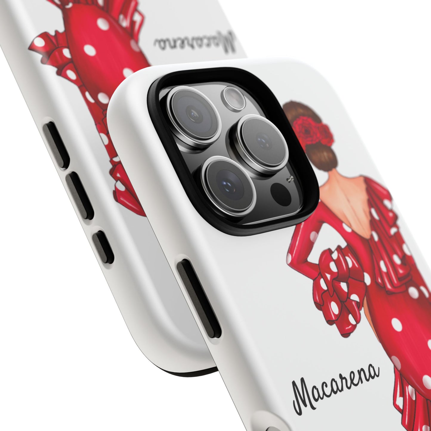 Funda de teléfono personalizada Macarena Blanco – para iPhone, Samsung, Pixel