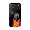 Personalized phone case featuring bullfighter José on a green background – for iPhone, Samsung, Pixel