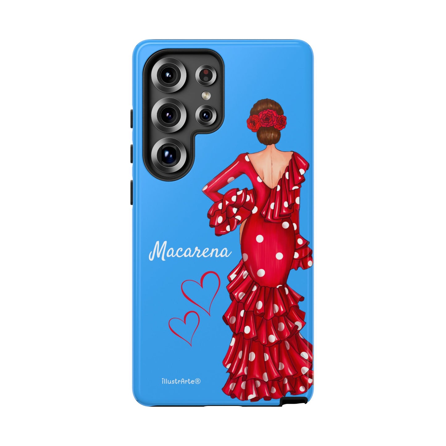 Funda de teléfono personalizada Macarena azul – para iPhone, Samsung, Pixel