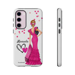 Personalised phone case flamenco dancer Manuela for Samsung Galaxy S23 Plus, gloss finish – illustrArte