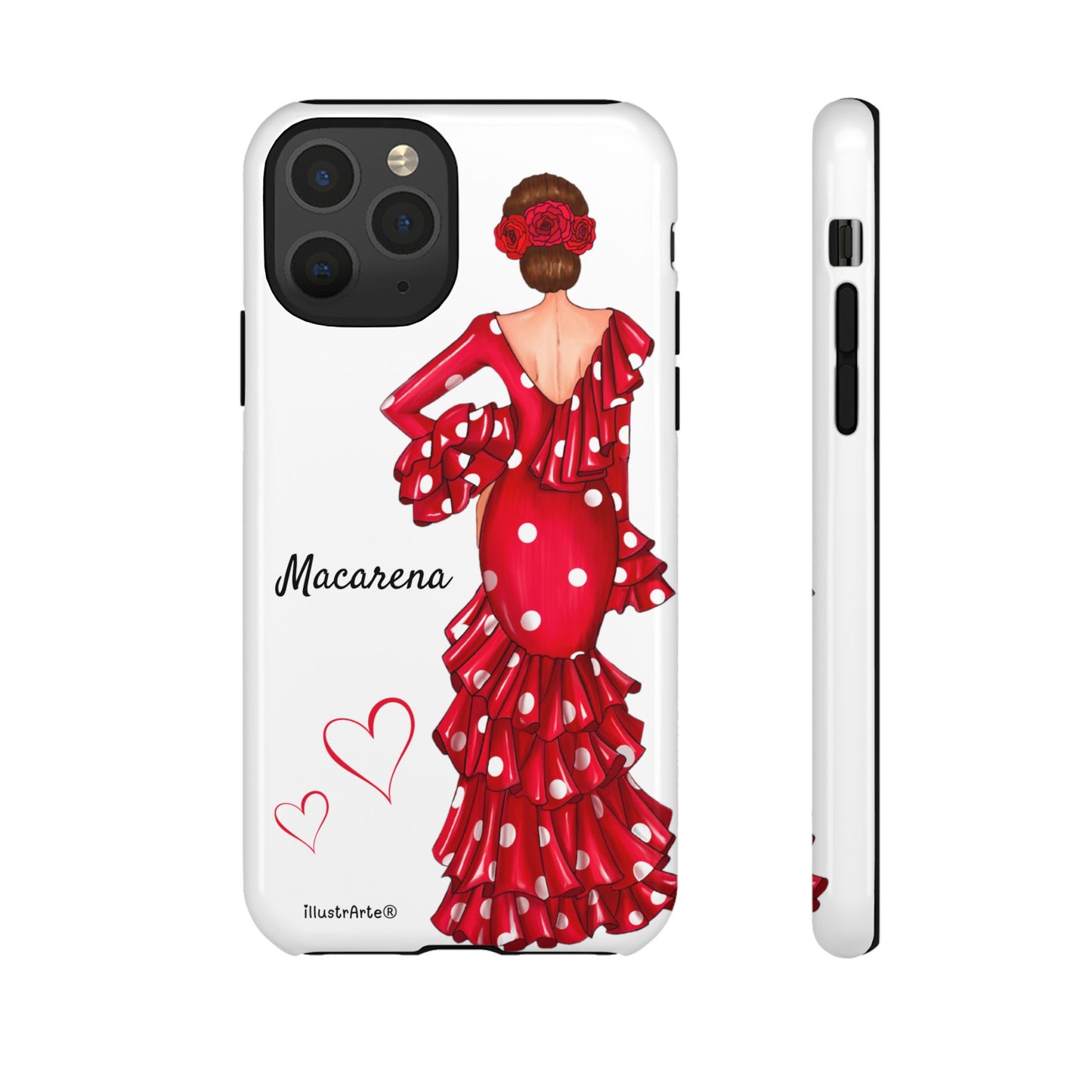 Funda de teléfono personalizada Macarena Blanco – para iPhone, Samsung, Pixel