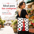 Bolsa tote Málaga flamenca Manuela rojo con lunares 6